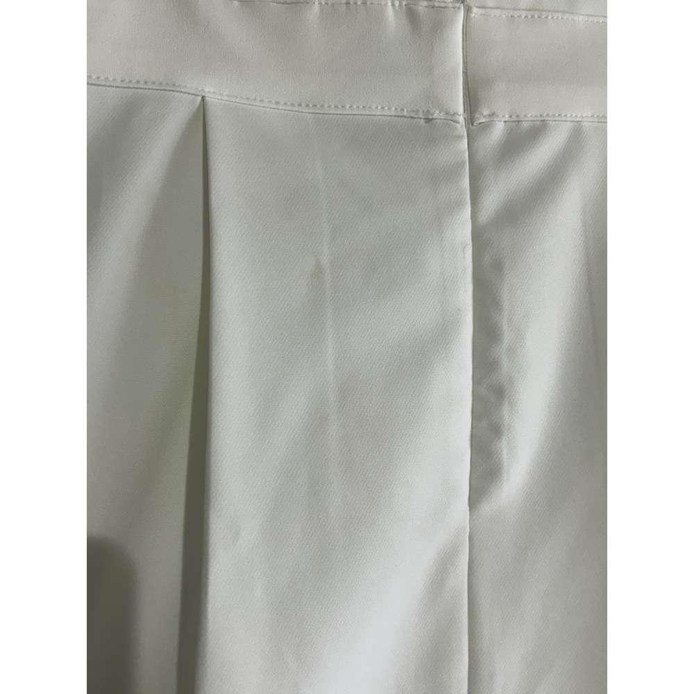 Liz Claiborne Pleated Skirt Women's 6 Career Paperbag Belted Knee Length White - Picture 7 of 12